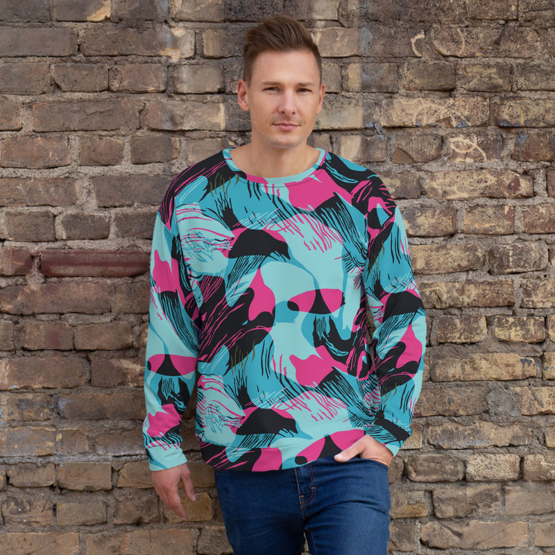 Brushstroke Miami Vice CAMO Unisex Sweatshirt - XS
