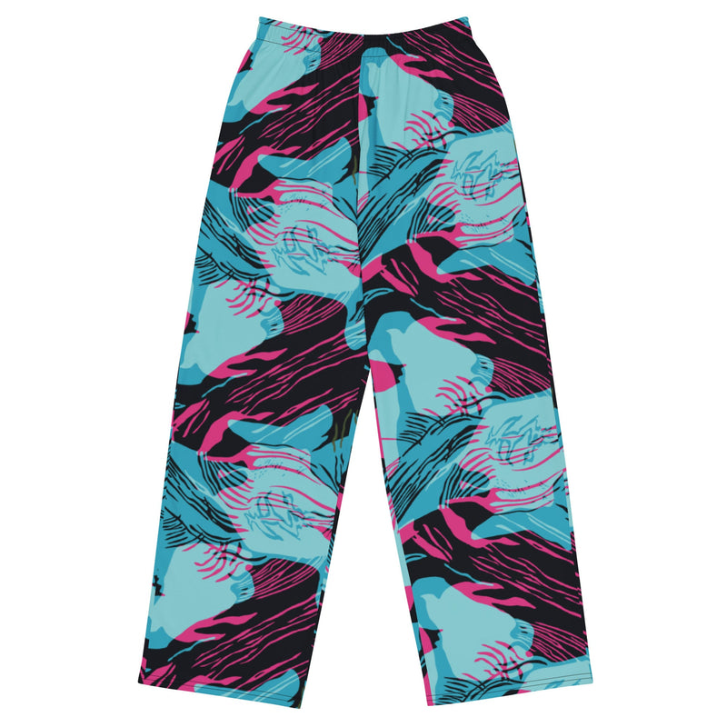 Brushstroke Miami Vice CAMO Unisex Wide-Leg Leisure Pants - 2XS - Pant