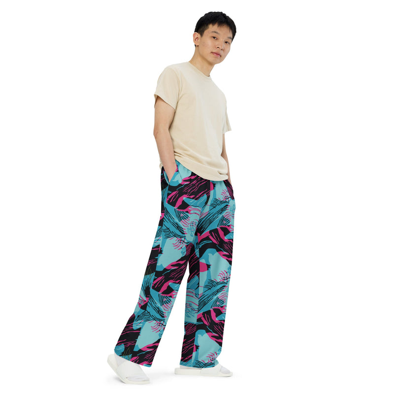 Brushstroke Miami Vice CAMO Unisex Wide-Leg Leisure Pants - Pant