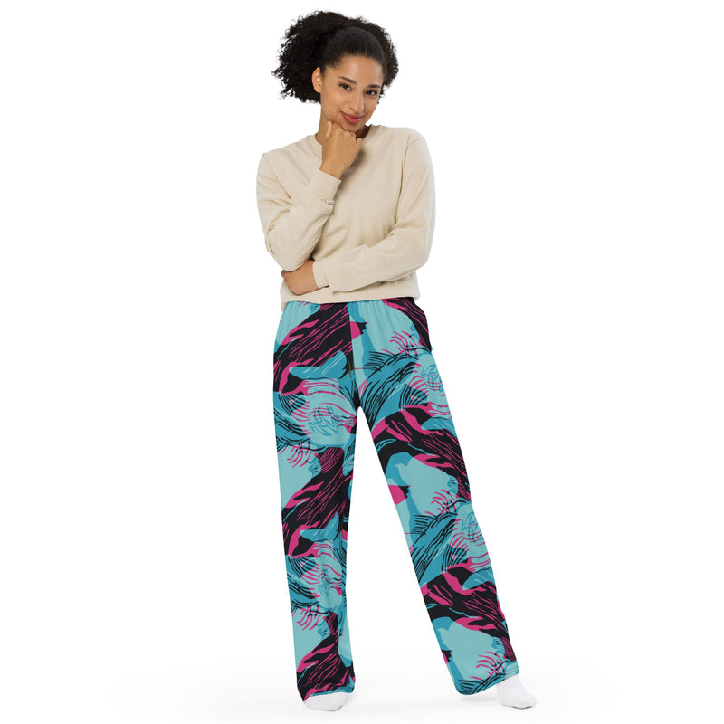 Brushstroke Miami Vice CAMO Unisex Wide-Leg Leisure Pants - Pant