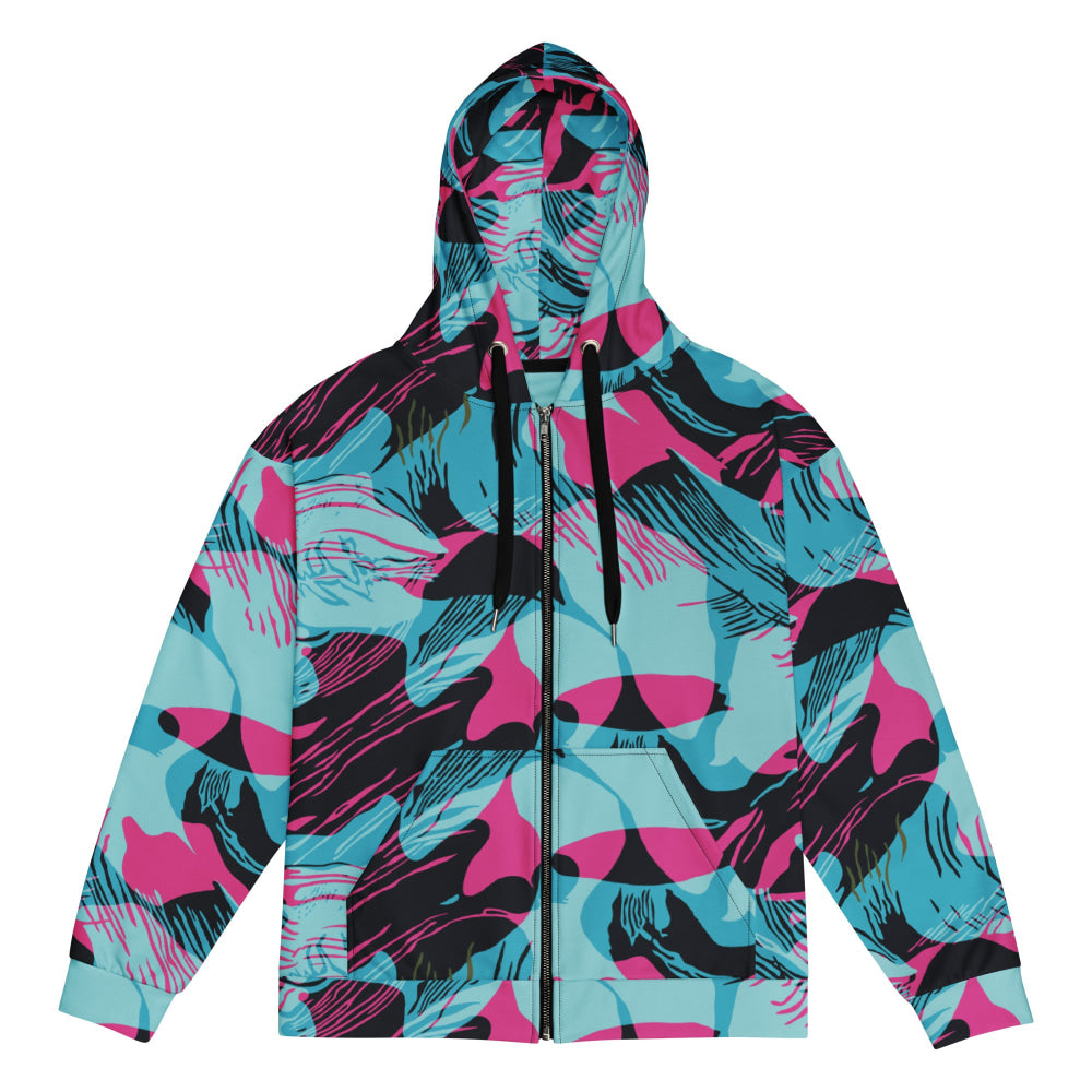 Miami Brushstroke CAMO Unisex zip hoodie - Unisex Zip Hoodie