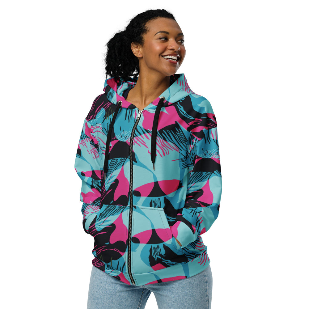 Miami Brushstroke CAMO Unisex zip hoodie - Zip Hoodie