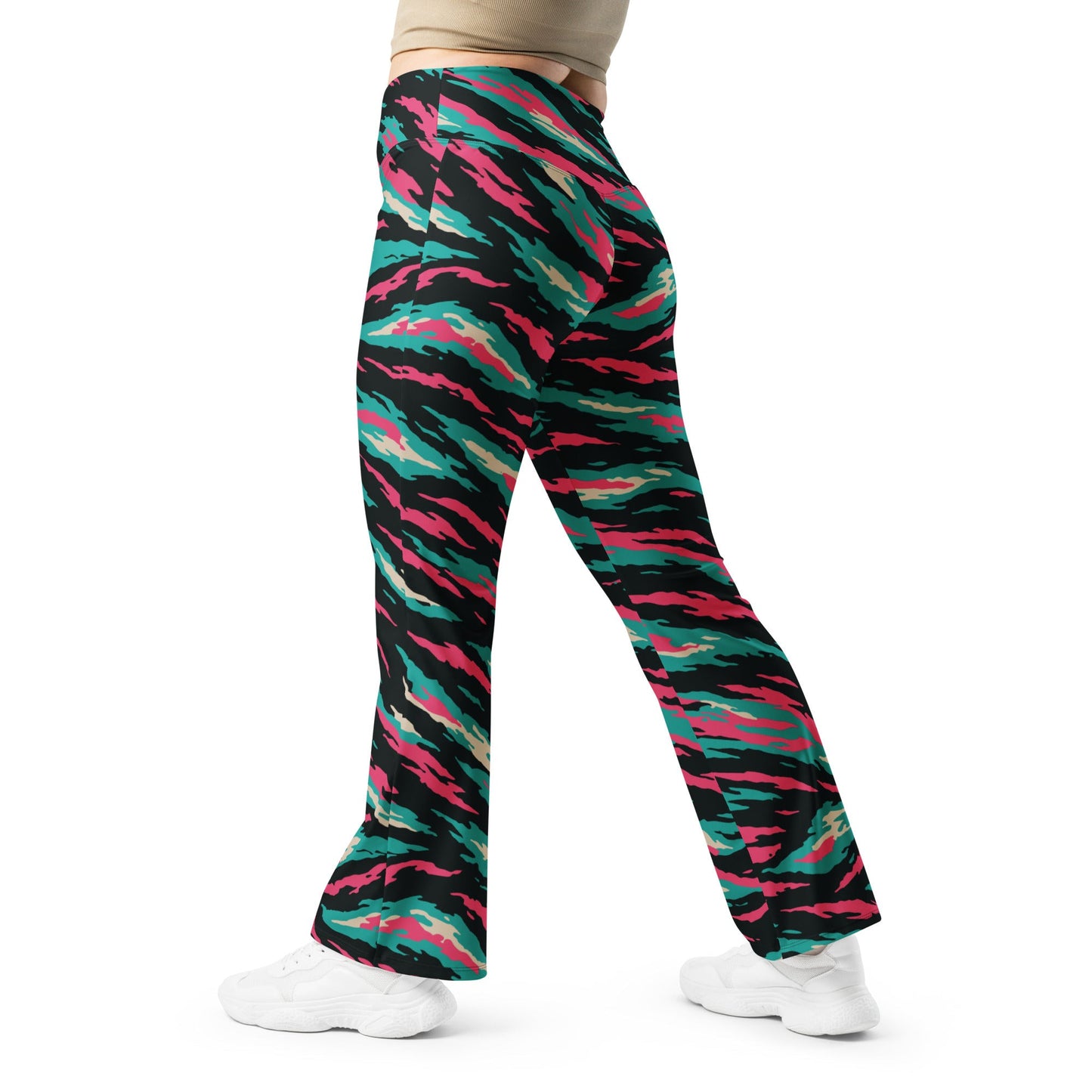 Miami Lizard CAMO Flare leggings - 2XS - Womens Leggings