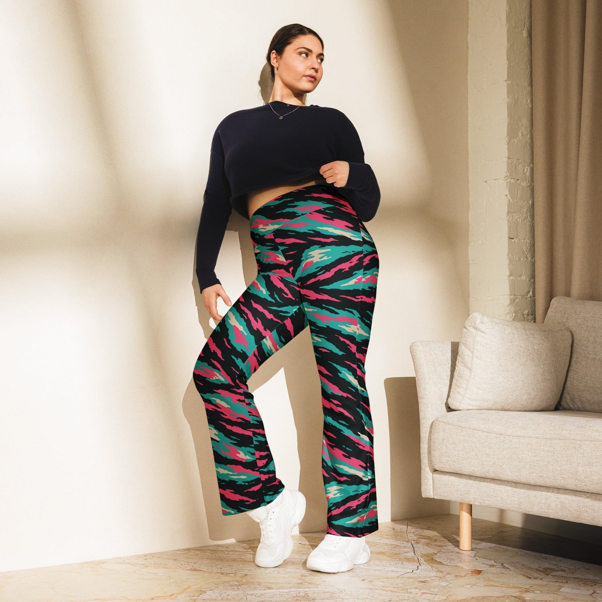 Miami Lizard CAMO Flare leggings - Womens Leggings