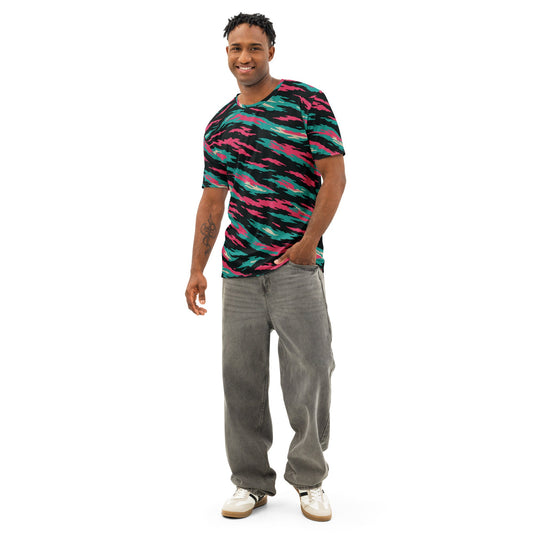 Miami Lizard CAMO Mens cotton crew neck t-shirt - XS - Cotton T-Shirts