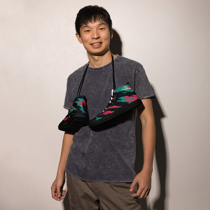 Miami Lizard CAMO Mens high top canvas shoes - High Top Canvas Shoes