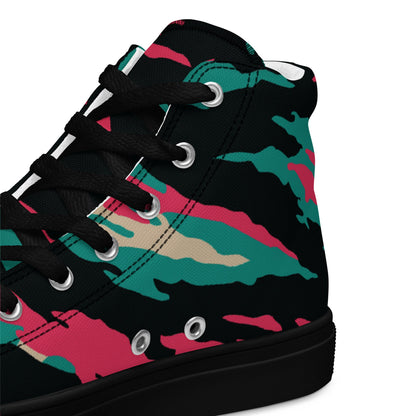 Miami Lizard CAMO Mens high top canvas shoes - High Top Canvas Shoes