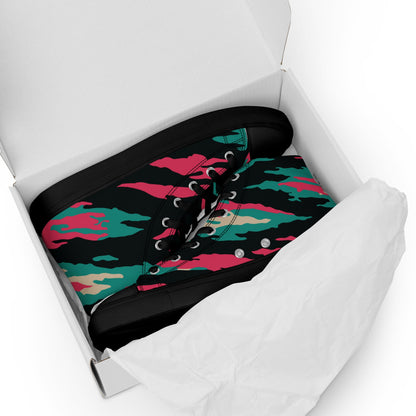 Miami Lizard CAMO Mens high top canvas shoes - High Top Canvas Shoes