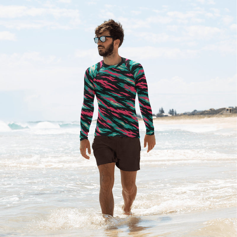 Lizard Miami Vice CAMO Mens Long-sleeve Rash Guard - XS