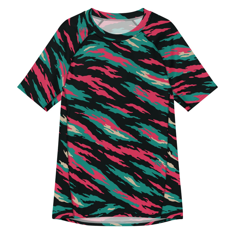 Lizard Miami Vice CAMO Mens Short-Sleeve Rash Guard - 2XS - SS