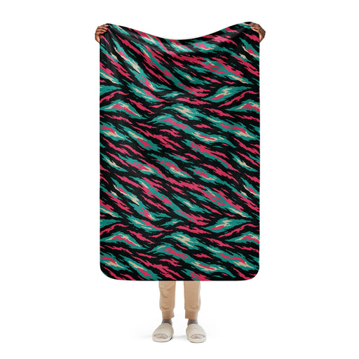 Lizard Miami Vice CAMO Sherpa Blanket - 37″×57″