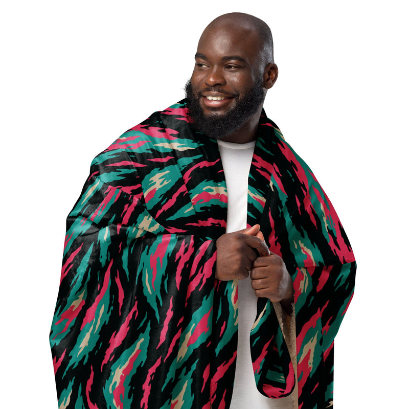 Lizard Miami Vice CAMO Sherpa Blanket