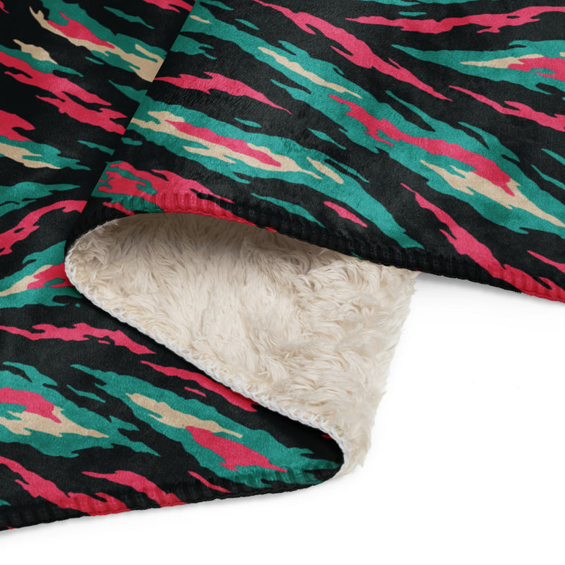 Lizard Miami Vice CAMO Sherpa Blanket