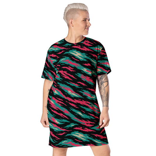 Miami Lizard CAMO T-shirt dress - 2XS - Womens T-Shirt Dresses