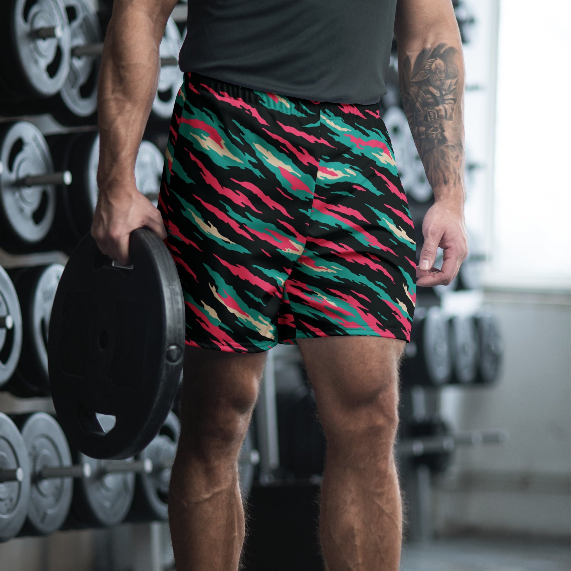 Miami Lizard CAMO Unisex Athletic Long Shorts - 2XS