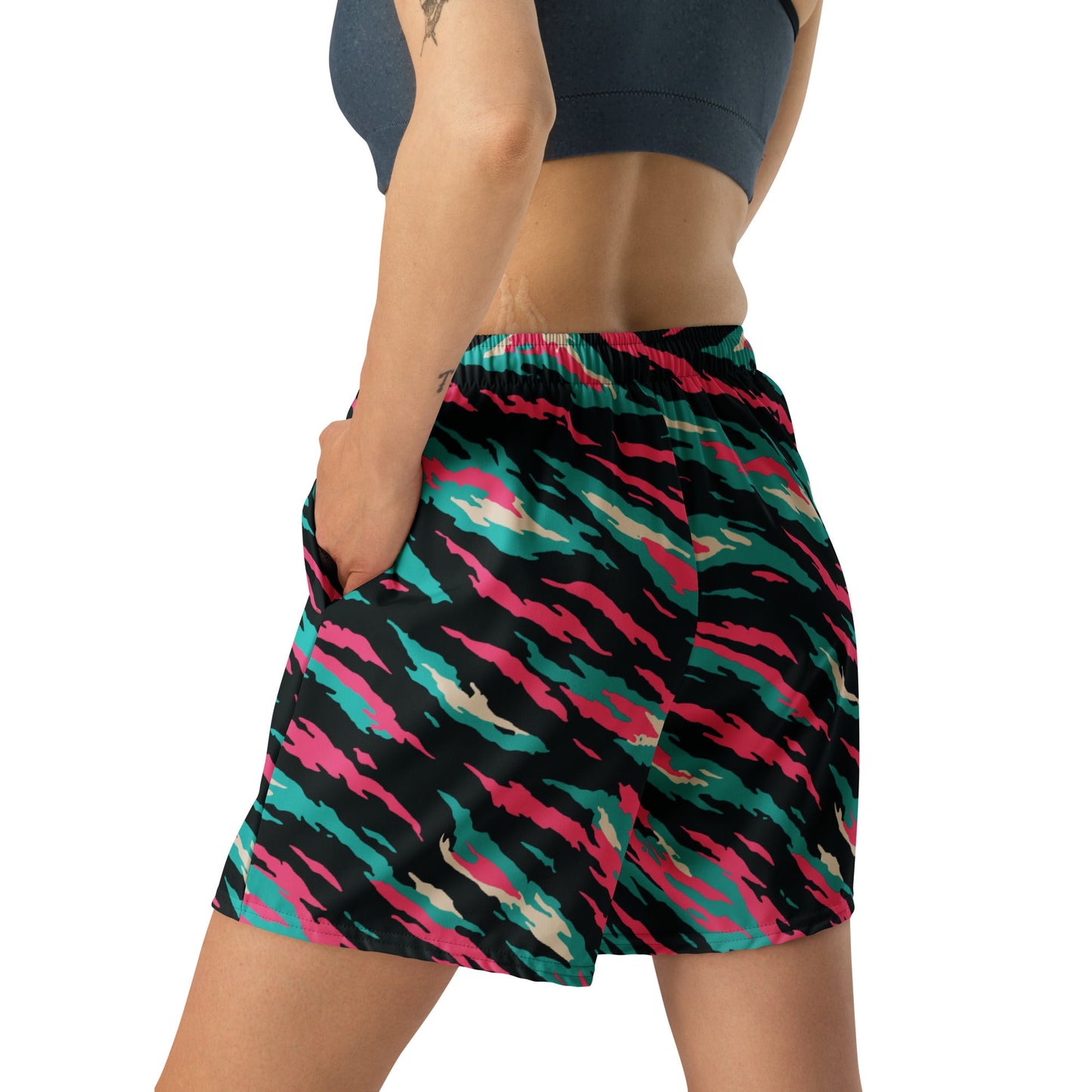 Miami Lizard CAMO Unisex Athletic Long Shorts