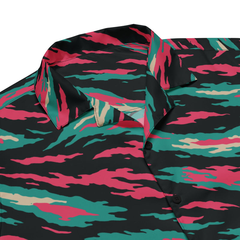 Lizard Miami Vice CAMO Unisex Short-Sleeve Button Shirt - Button-Up