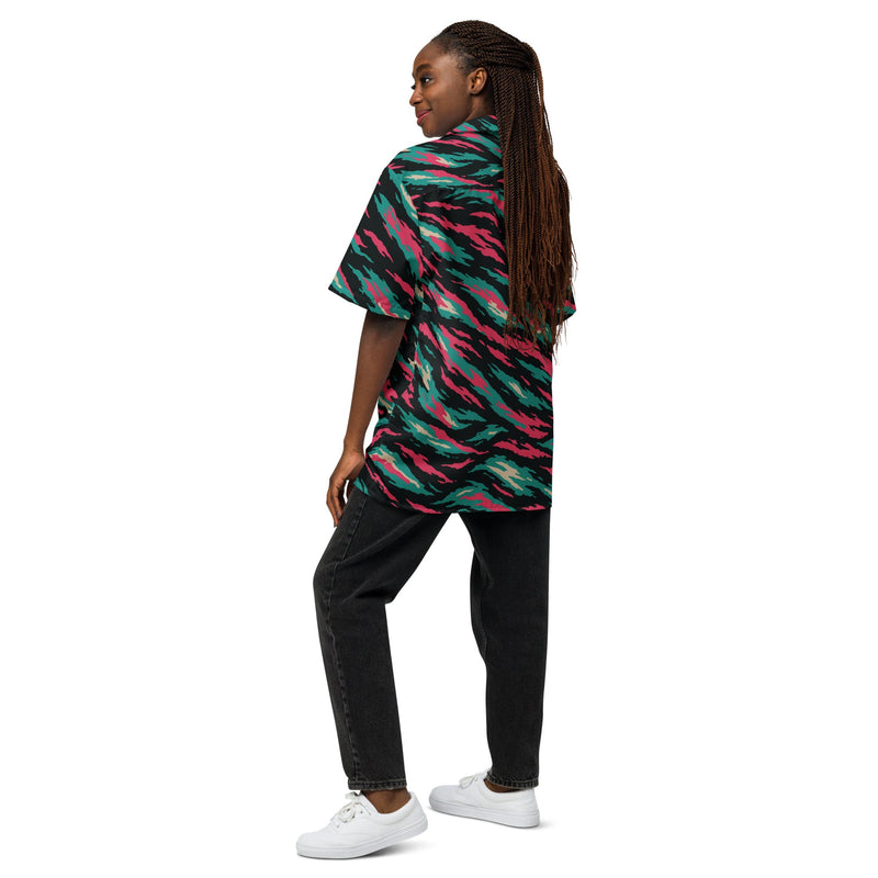 Lizard Miami Vice CAMO Unisex Short-Sleeve Button Shirt - Button-Up