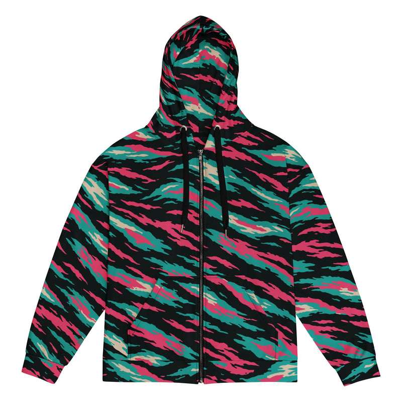 Lizard Miami Vice CAMO Unisex Zip Hoodie - 2XS