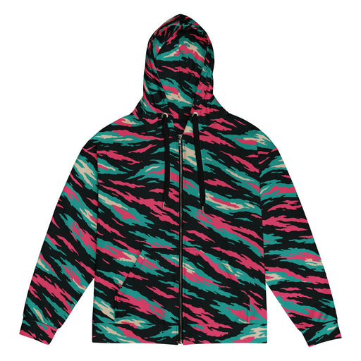 Lizard Miami Vice CAMO Unisex Zip Hoodie - 2XS