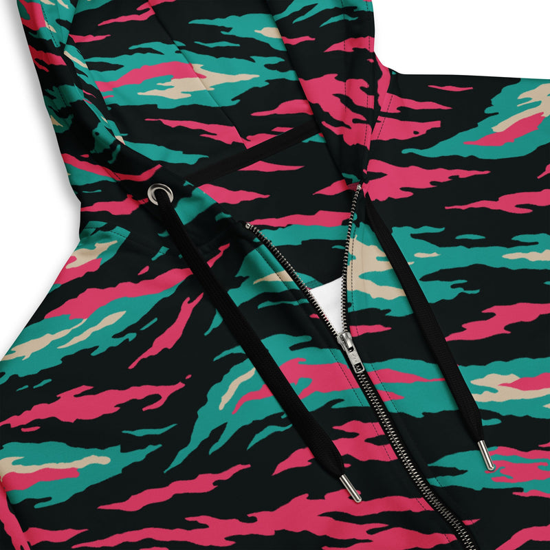 Lizard Miami Vice CAMO Unisex Zip Hoodie