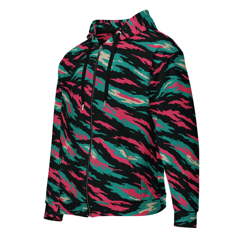 Lizard Miami Vice CAMO Unisex Zip Hoodie