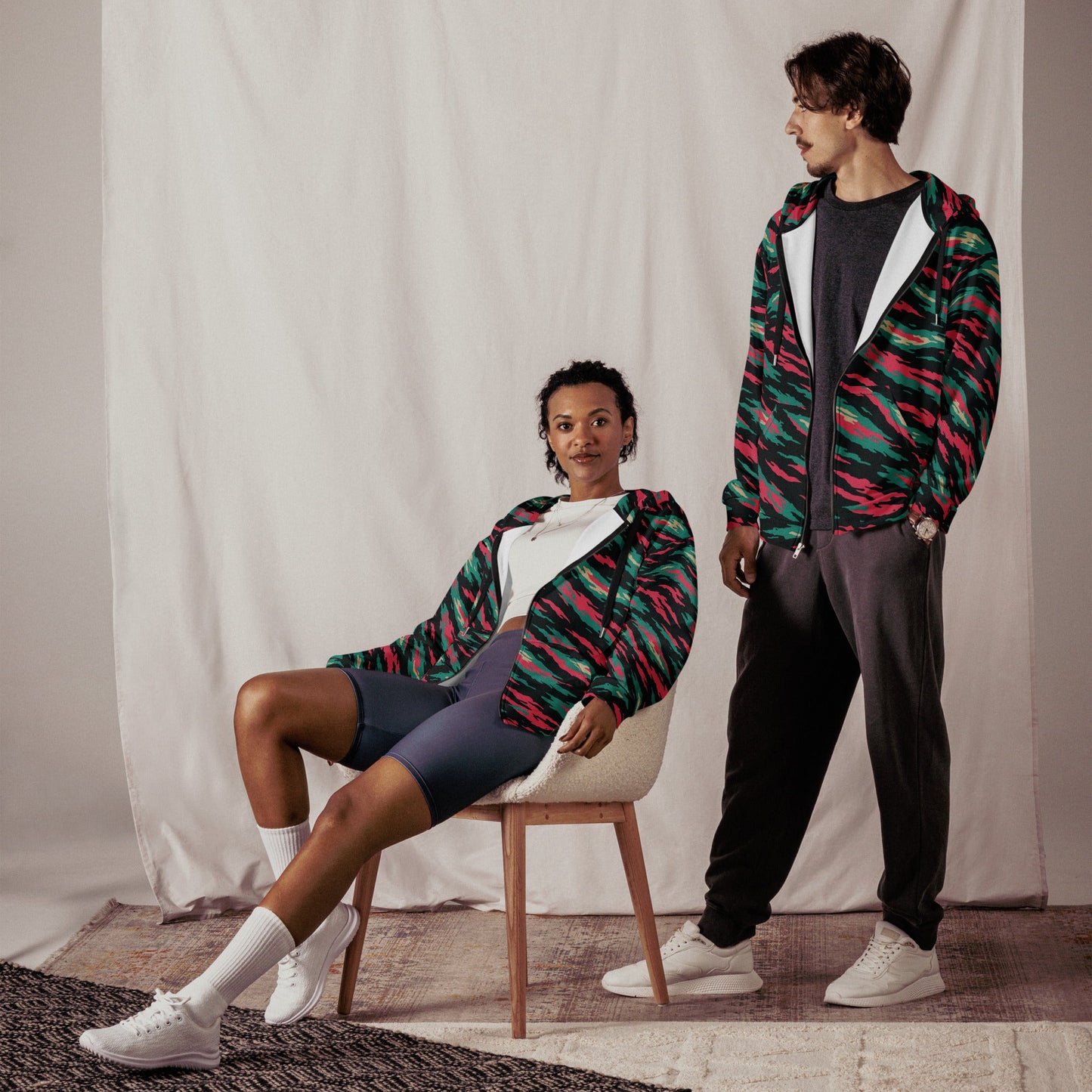 Miami Lizard CAMO Unisex zip hoodie - Zip Hoodies