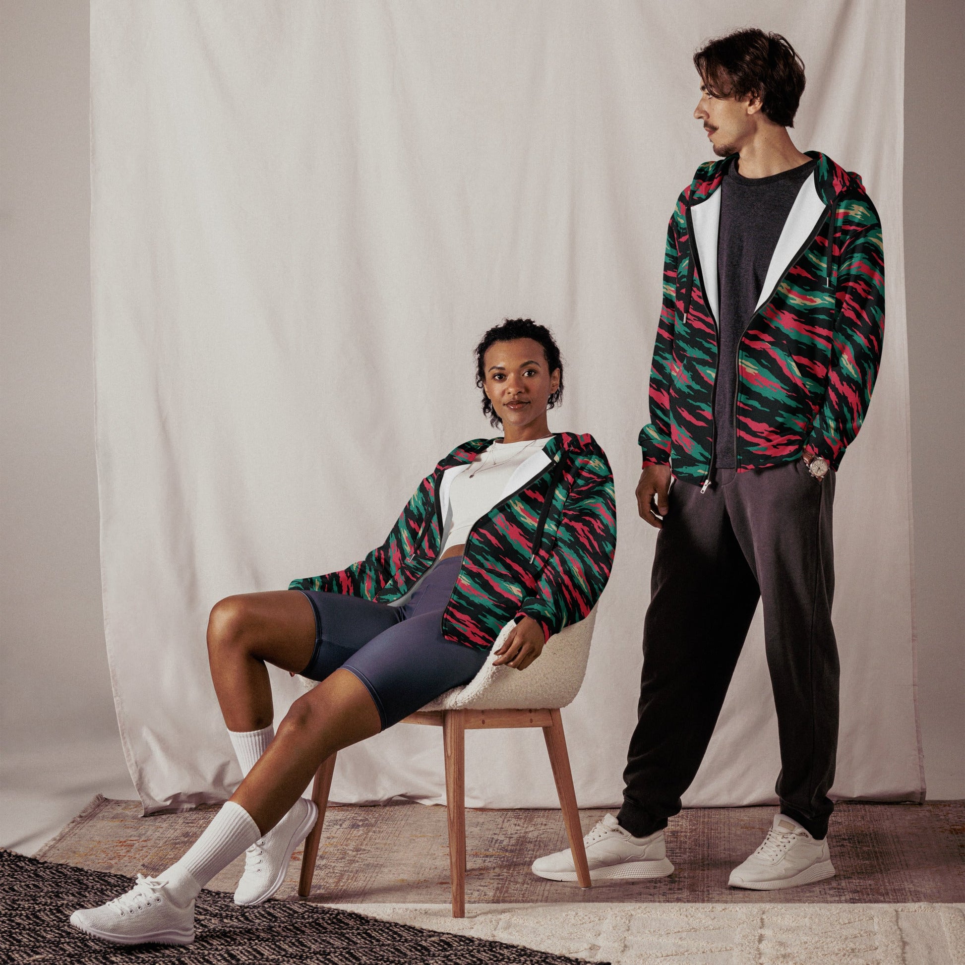 Miami Lizard CAMO Unisex zip hoodie - Zip Hoodies