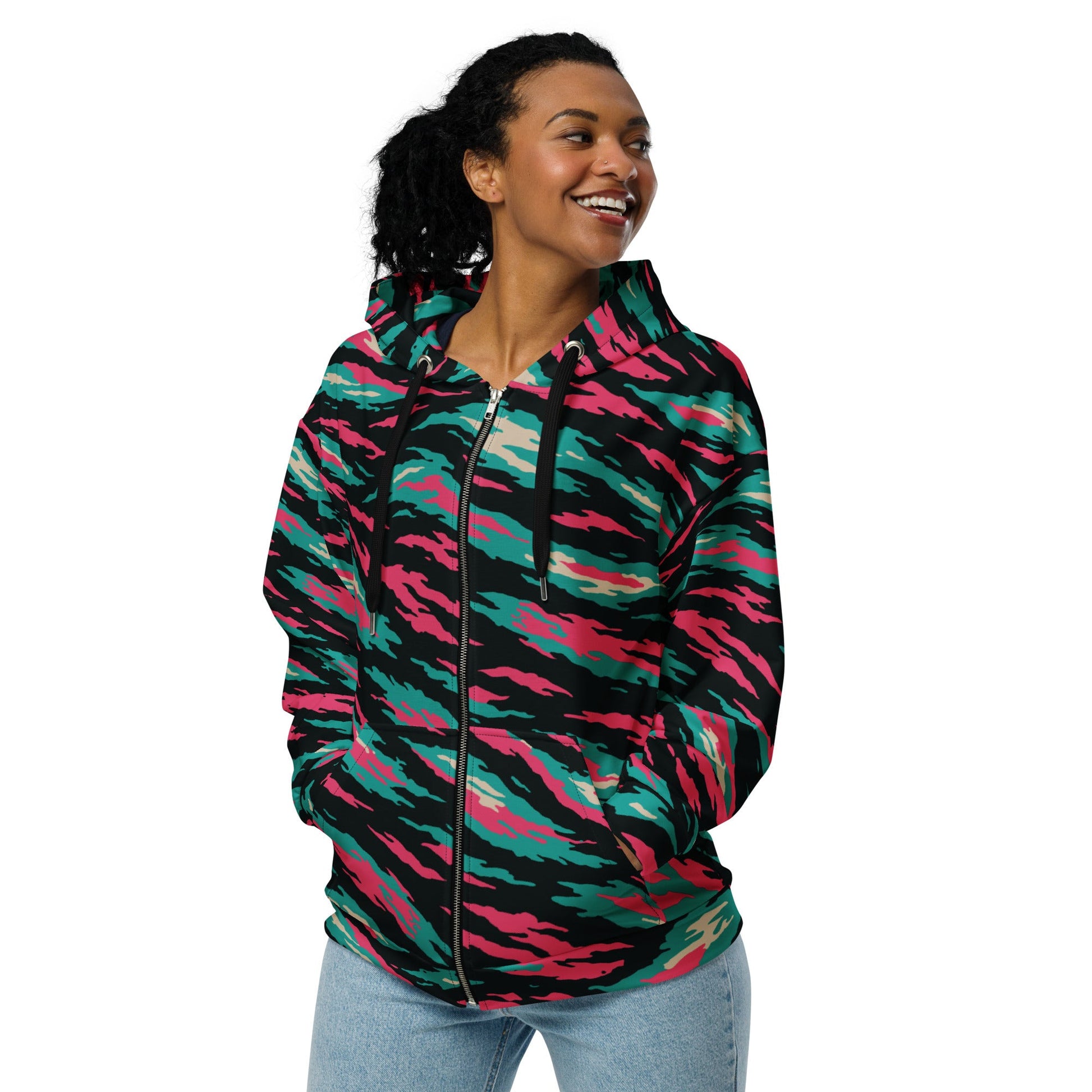 Miami Lizard CAMO Unisex zip hoodie - Zip Hoodies