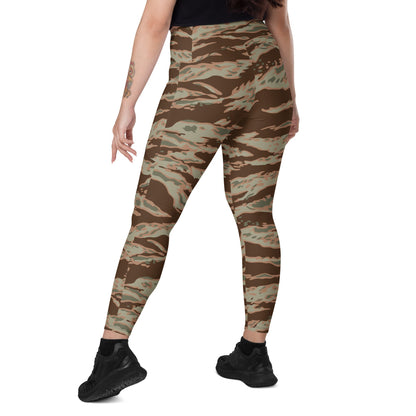 Miami Tiger Stripe Arid CAMO Leggings with pockets - Womens With Pockets