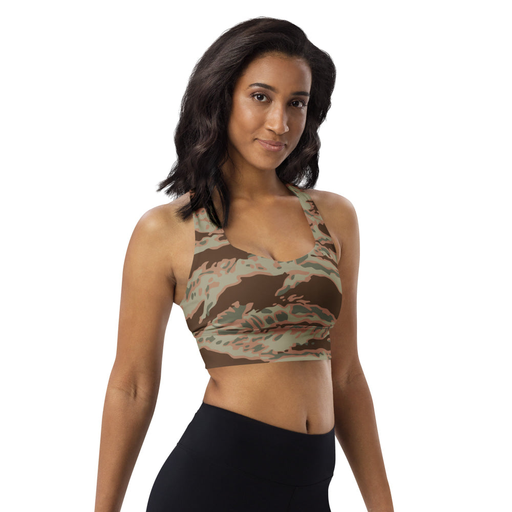 Miami Tiger Stripe Arid CAMO Longline sports bra - Womens Sports Bra