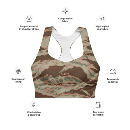 Miami Tiger Stripe Arid CAMO Longline sports bra - Womens Sports Bra