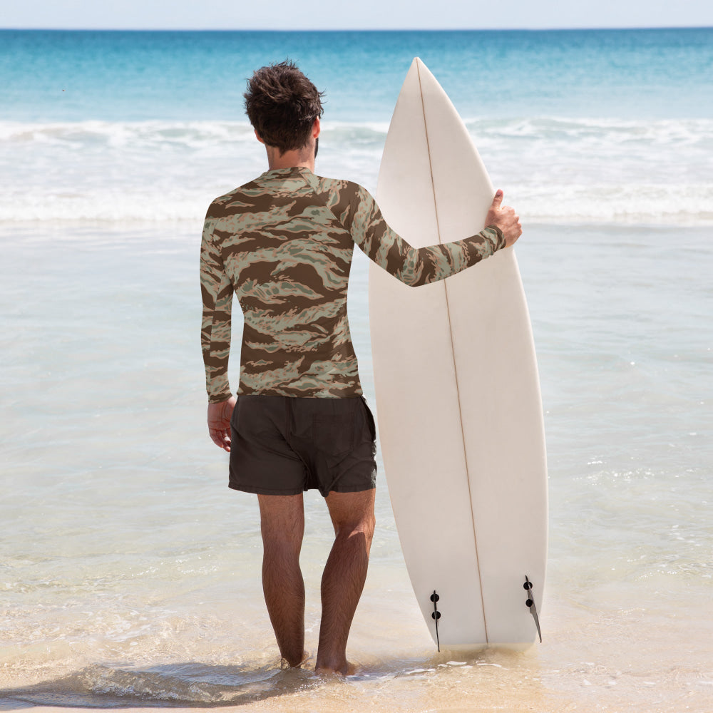 Miami Tiger Stripe Arid CAMO Men’s Rash Guard - Mens