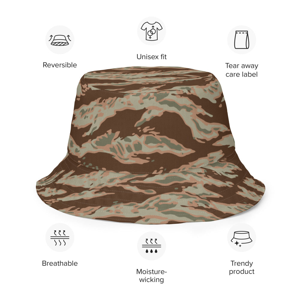 Miami Tiger Stripe Arid CAMO Reversible bucket hat - Bucket Hat