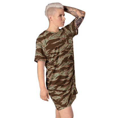 Miami Tiger Stripe Arid CAMO T-shirt dress - Womens T-Shirt Dress