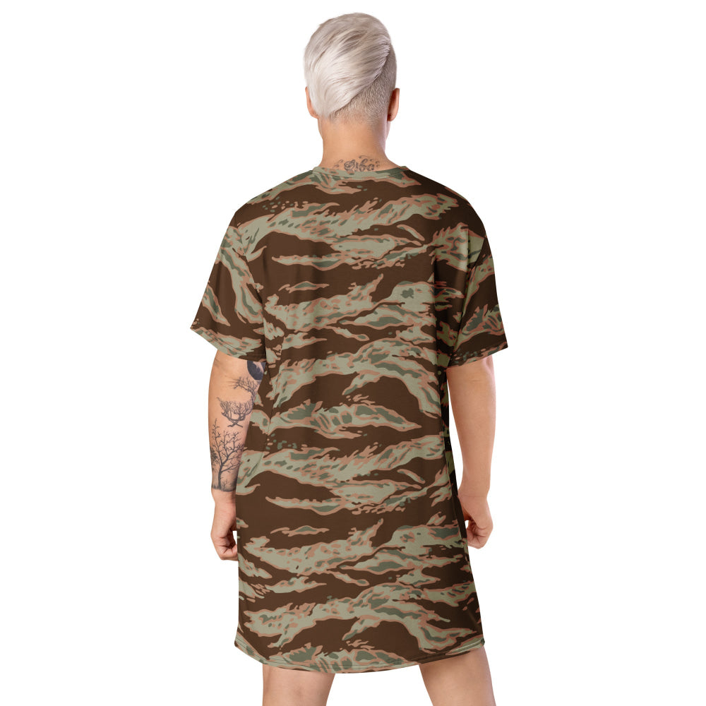 Miami Tiger Stripe Arid CAMO T-shirt dress - Womens T-Shirt Dress