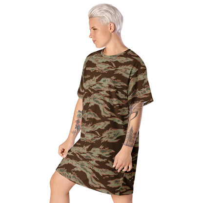 Miami Tiger Stripe Arid CAMO T-shirt dress - Womens T-Shirt Dress