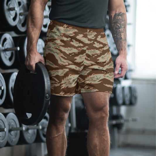 Miami Tiger Stripe Arid CAMO Unisex Athletic Long Shorts - 2XS