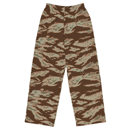 Miami Tiger Stripe Arid CAMO unisex wide-leg pants - 2XS - Unisex Wide-Leg Pants