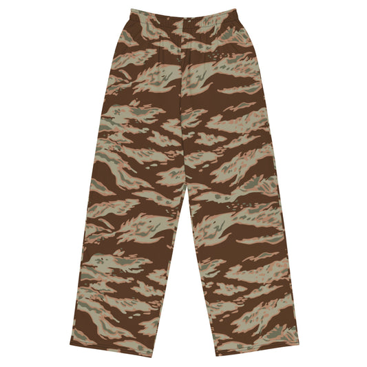 Miami Tiger Stripe Arid CAMO unisex wide-leg pants - 2XS - Unisex Wide-Leg Pants