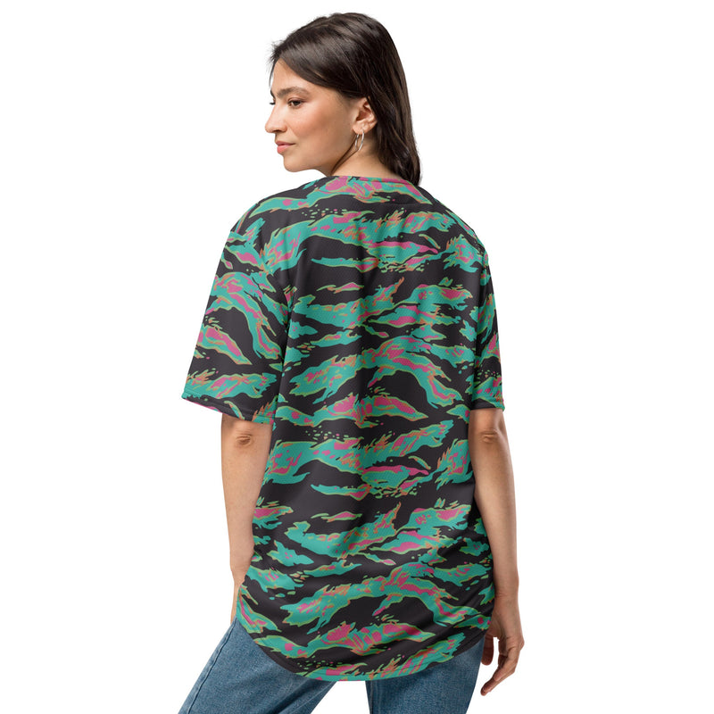 Tiger Stripe Miami CAMO Unisex Baseball Jersey