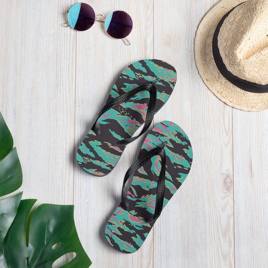 Miami Tiger Stripe CAMO Flip-Flops - S