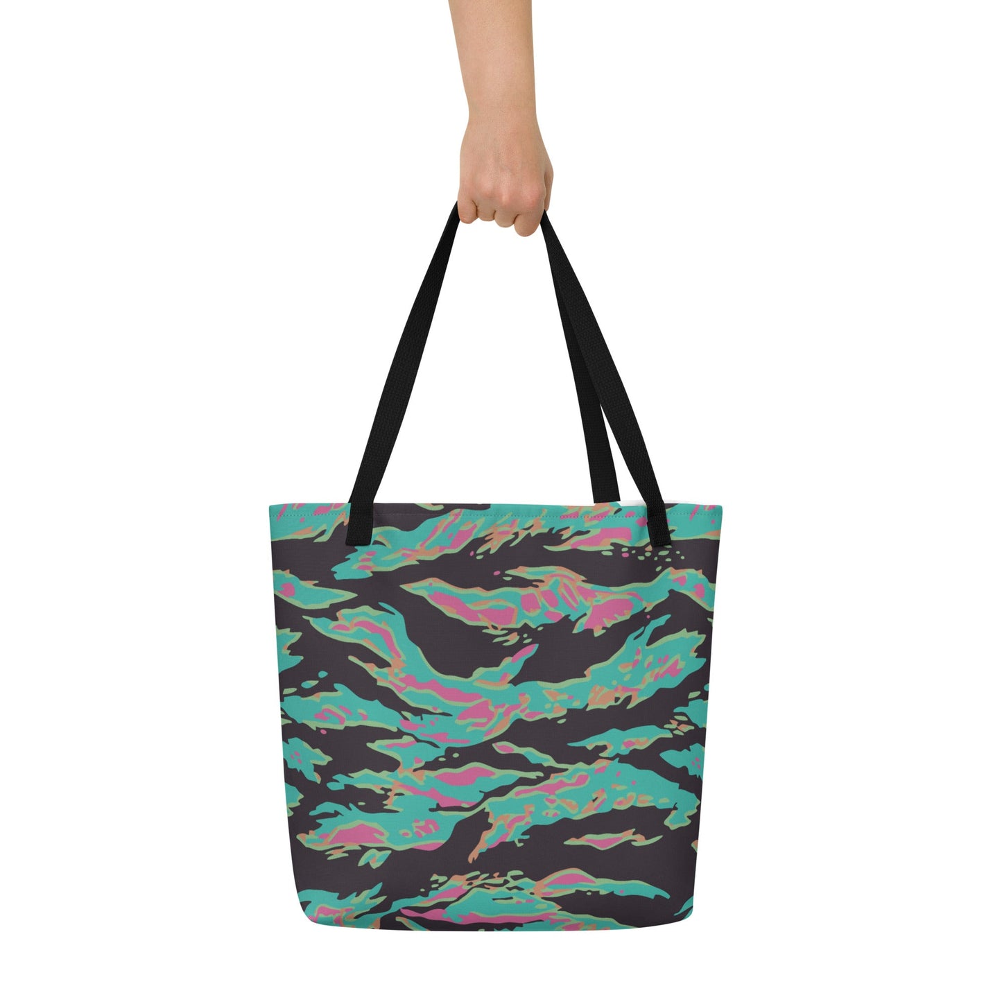 Miami Tiger Stripe CAMO Large Tote Bag