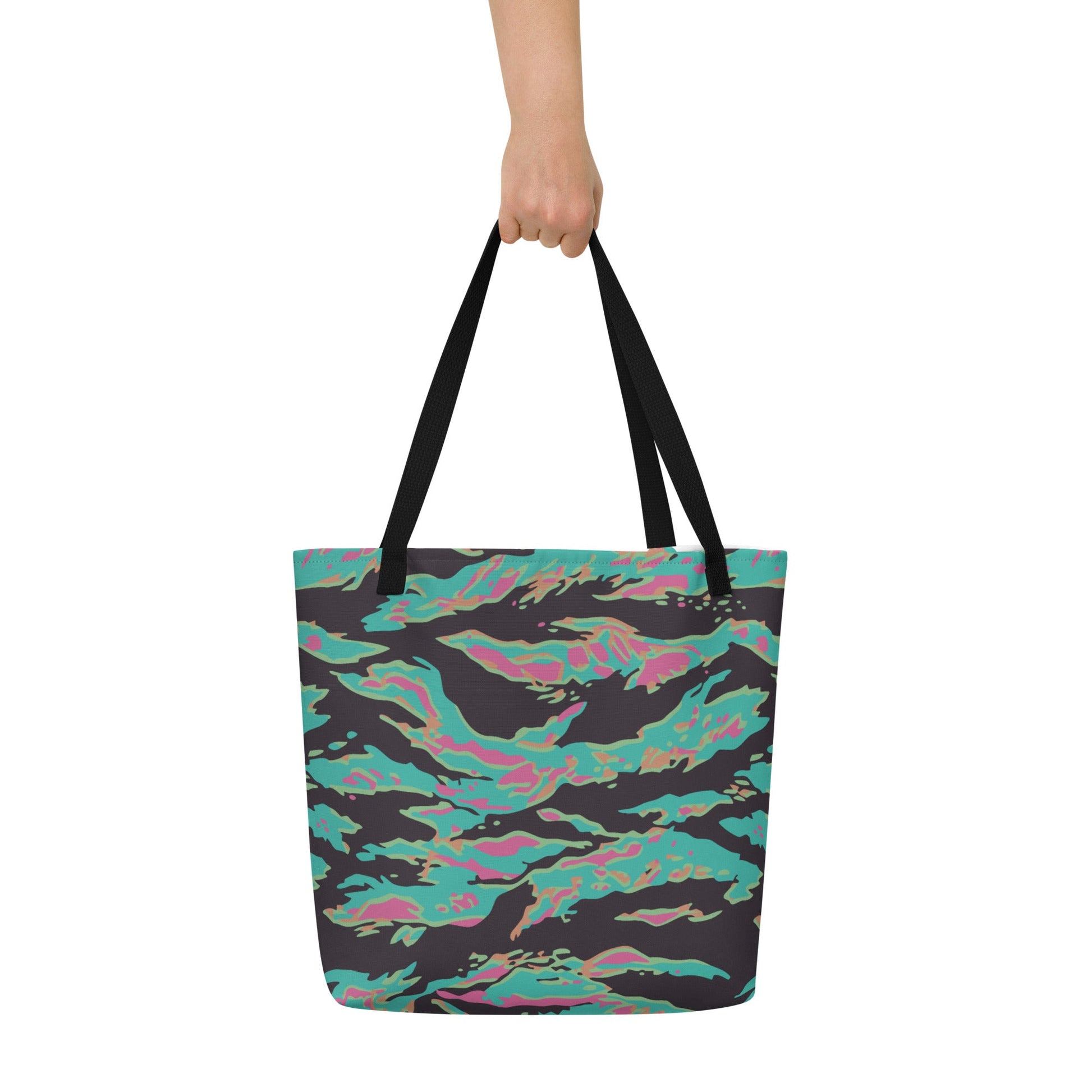 Miami Tiger Stripe CAMO Large Tote Bag