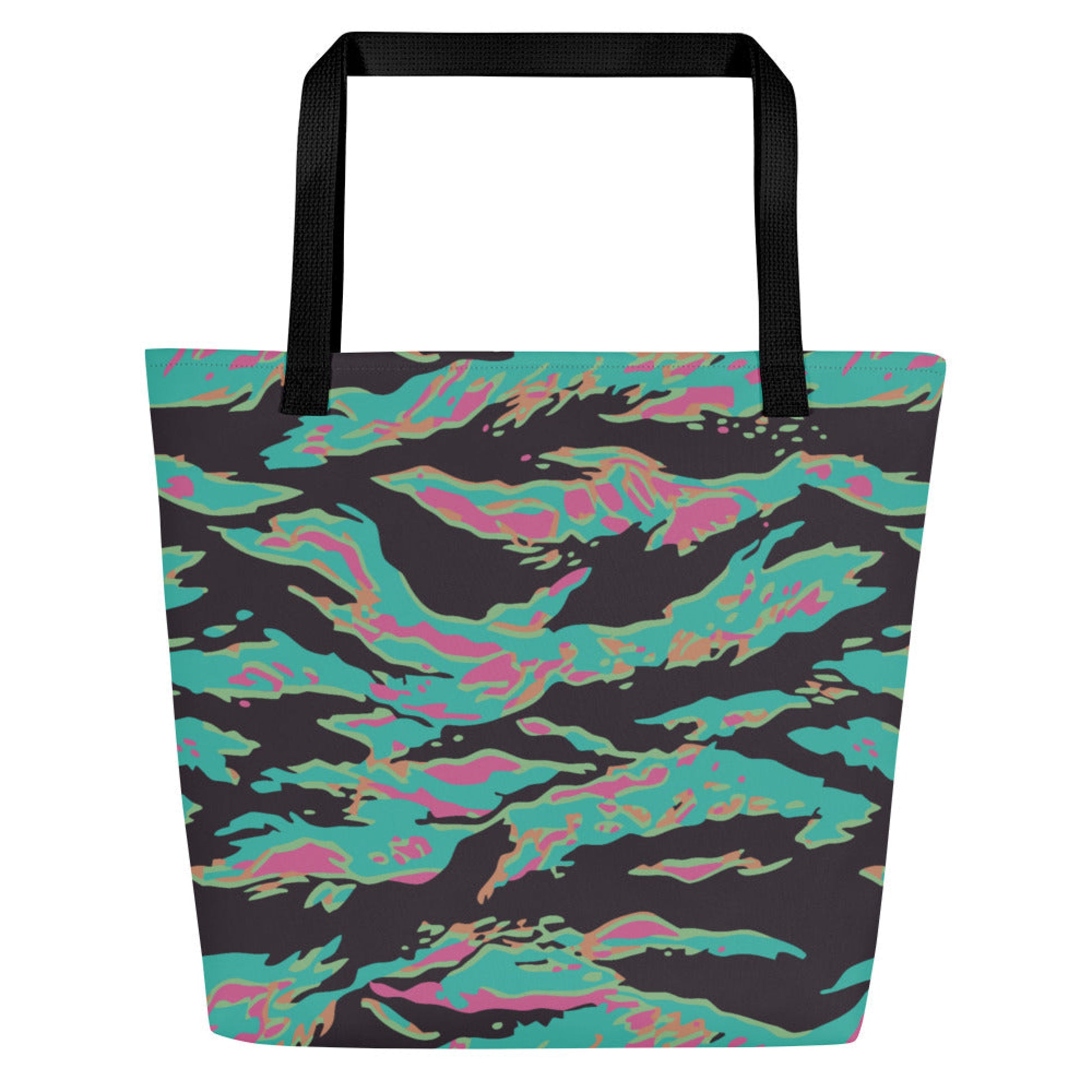Miami Tiger Stripe CAMO Large Tote Bag