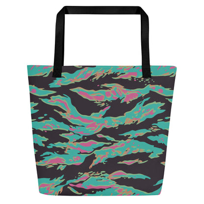 Miami Tiger Stripe CAMO Large Tote Bag