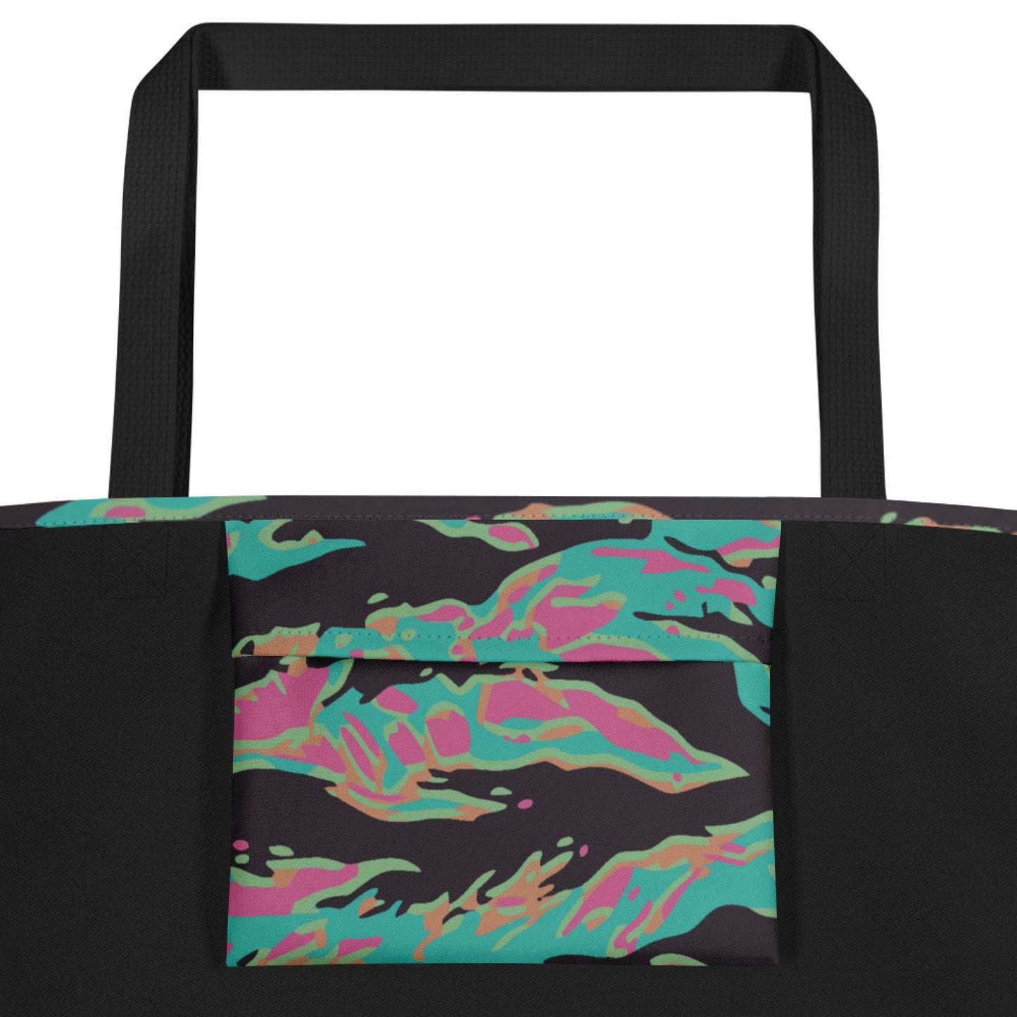 Miami Tiger Stripe CAMO Large Tote Bag