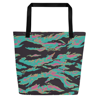 Miami Tiger Stripe CAMO Large Tote Bag