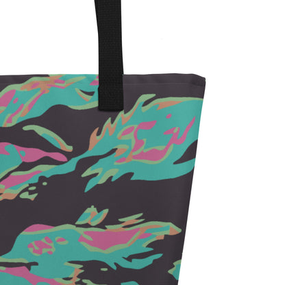 Miami Tiger Stripe CAMO Large Tote Bag