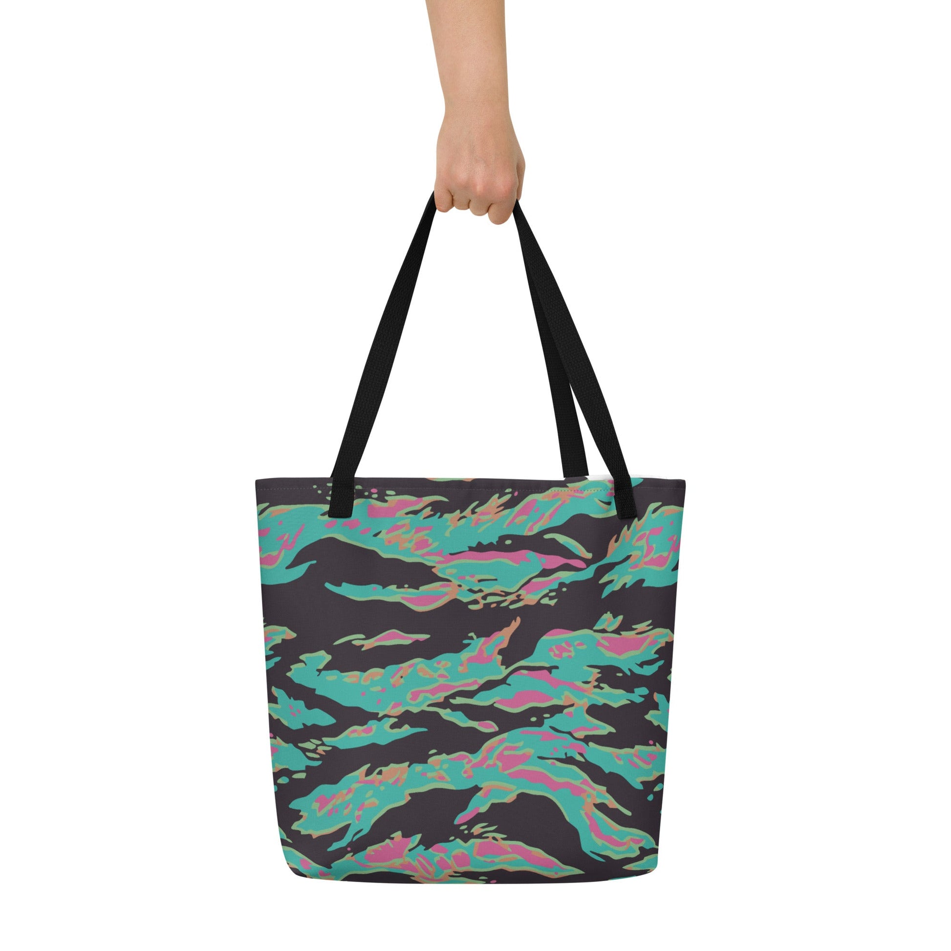 Miami Tiger Stripe CAMO Large Tote Bag